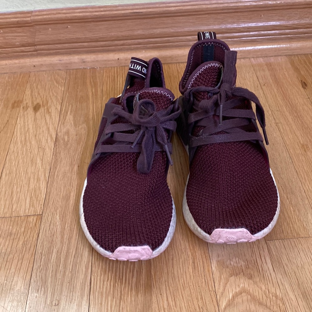Women’s Burgundy adidas NMDs women’s size 6 1/2